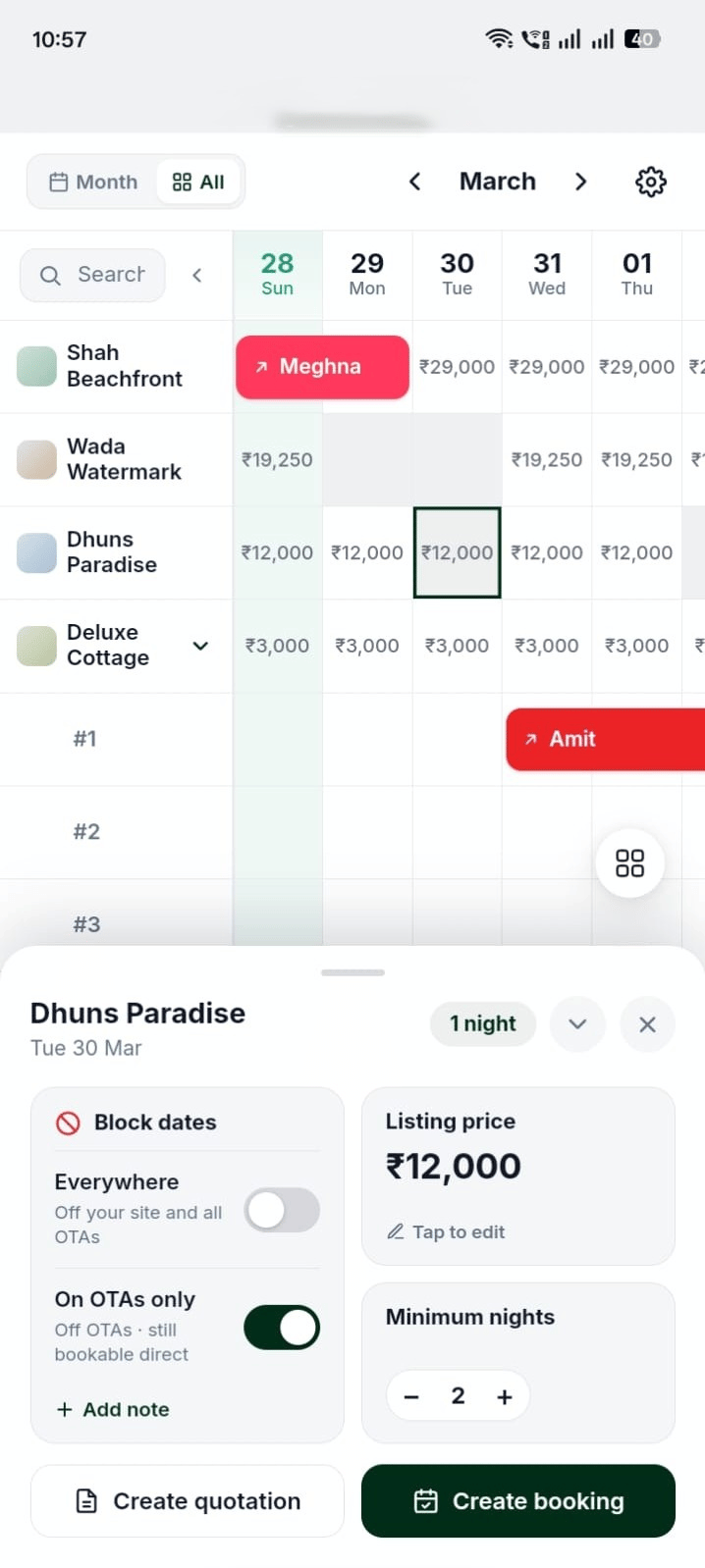 Doorloom channel manager calendar syncing price and availability across OTAs